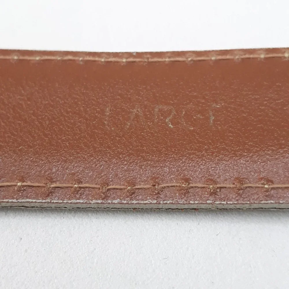 Cipriani Tan Lizard Grain Leather Belt Sz L